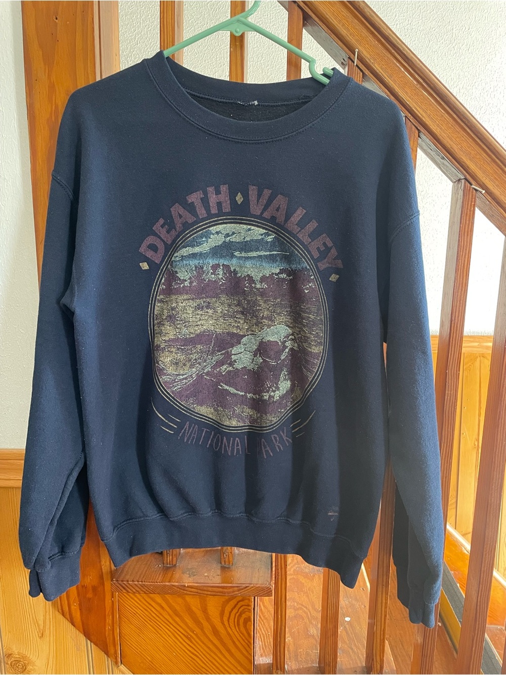 Vintage Death Valley National Park Graphic Crewneck Sweatshirt - Men’s S casual